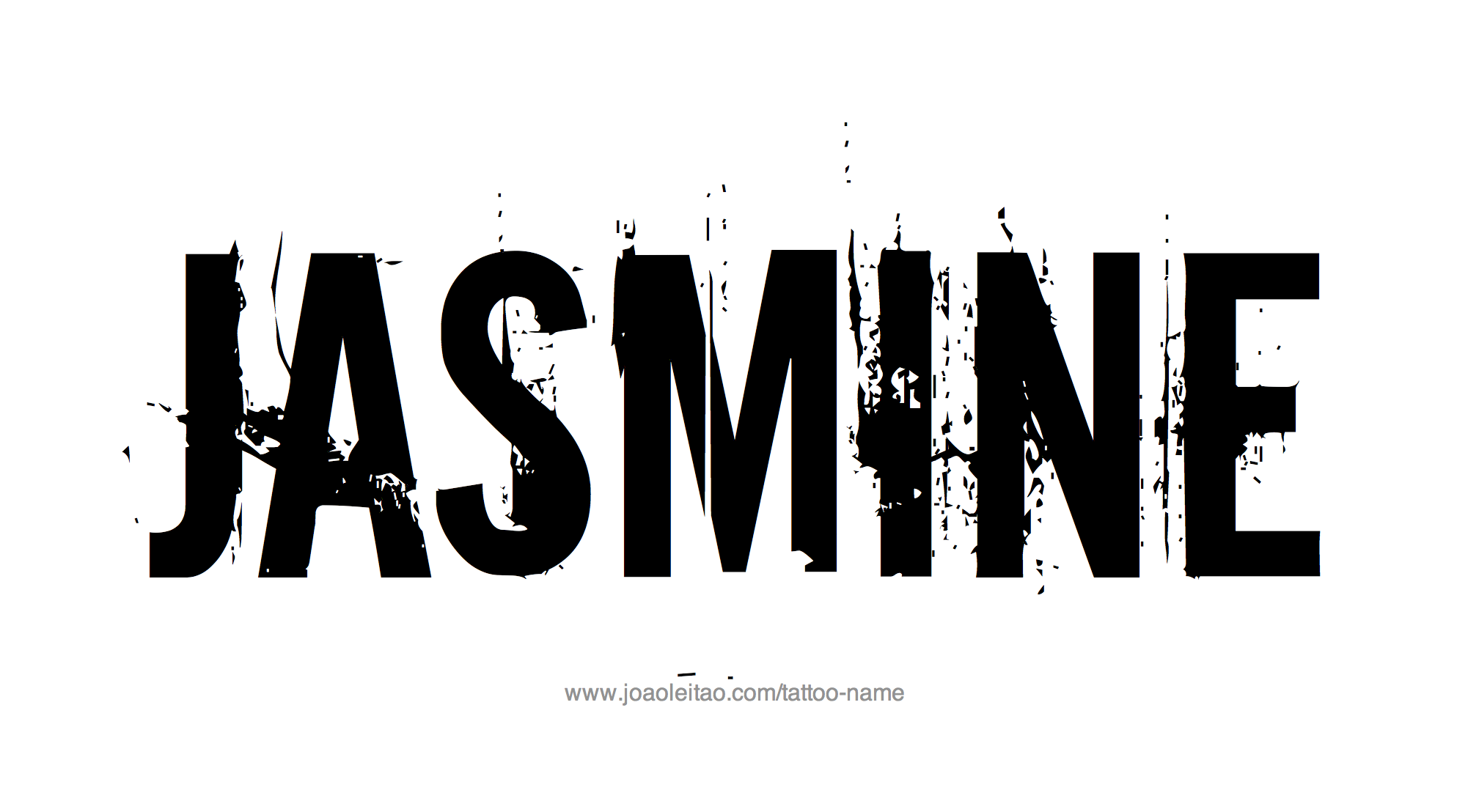 Jasmine Name Tattoo Designs